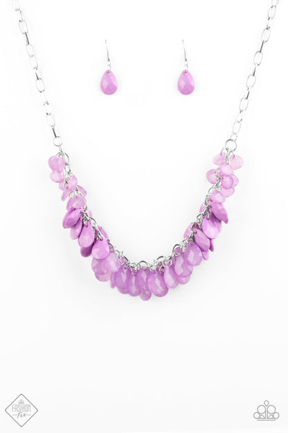 Colorfully Clustered - purple - Paparazzi necklace