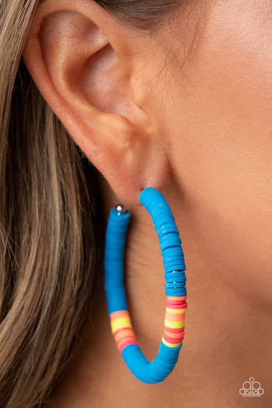 Colorfully Contagious - blue - Paparazzi earrings