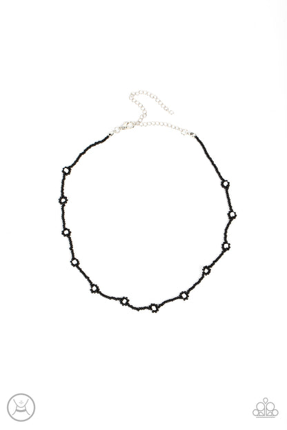 Colorfully Flower Child - black - Paparazzi necklace