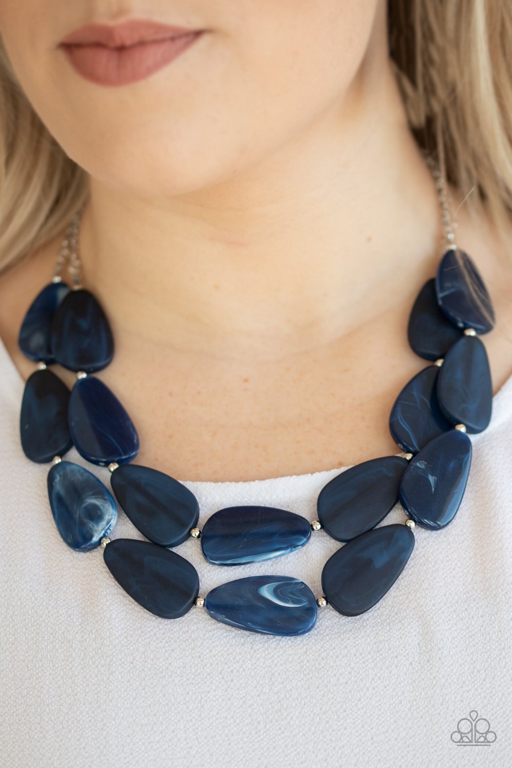 Colorfully Calming-blue-Paparazzi necklace