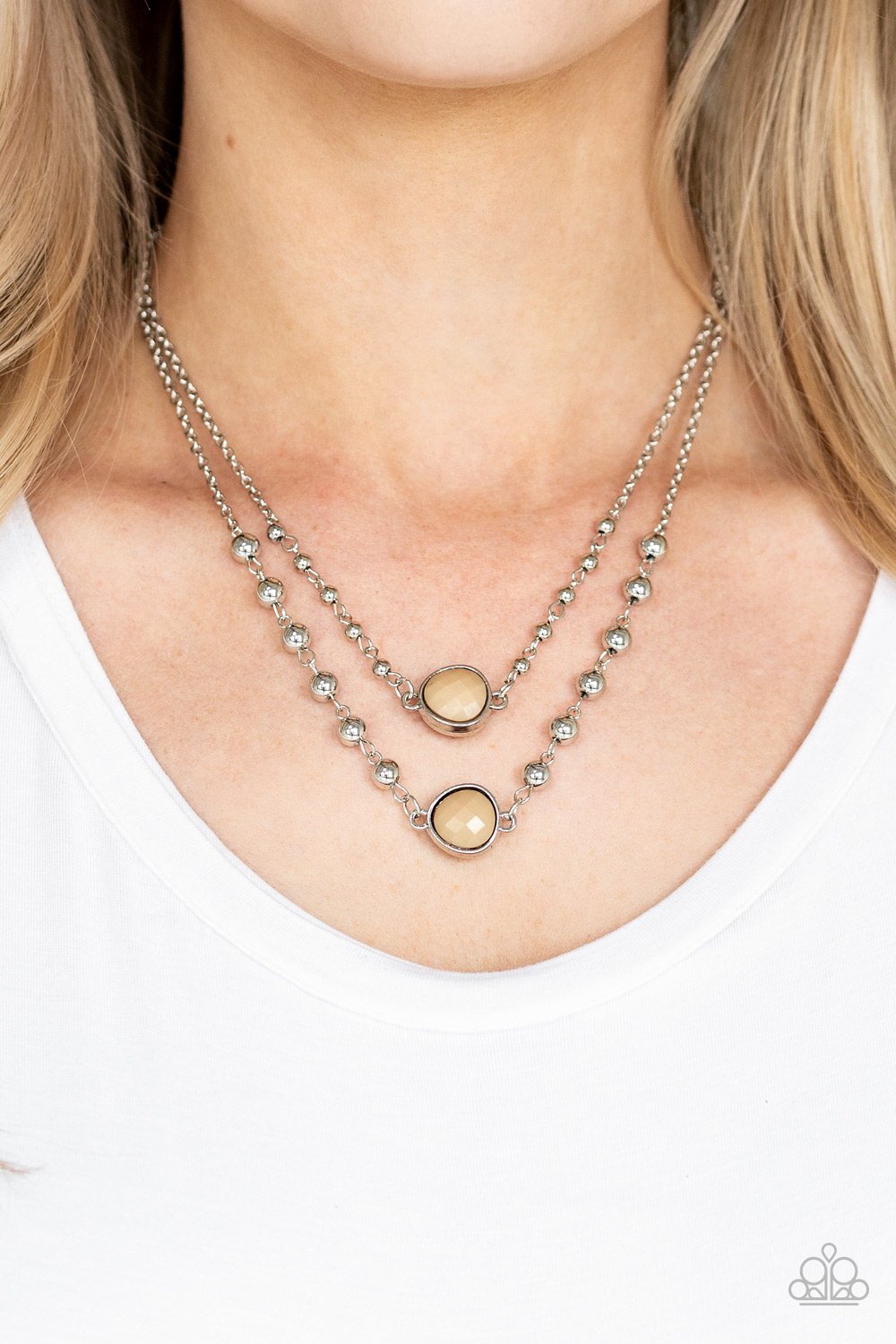 Colorfully Charming-brown-Paparazzi necklace