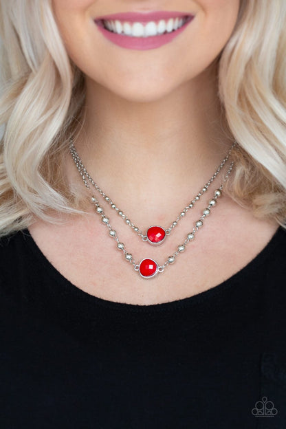 Colorfully Charming-red-Paparazzi necklace