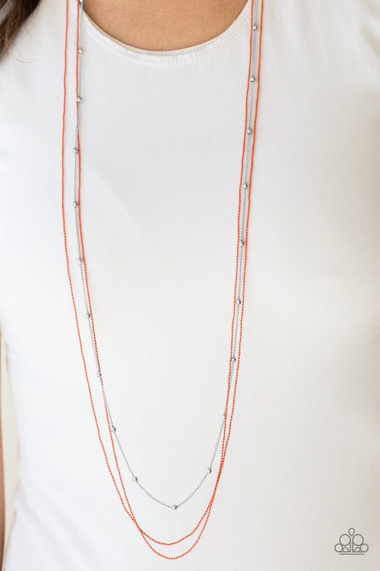 Colorfully Chic - orange - Paparazzi necklace