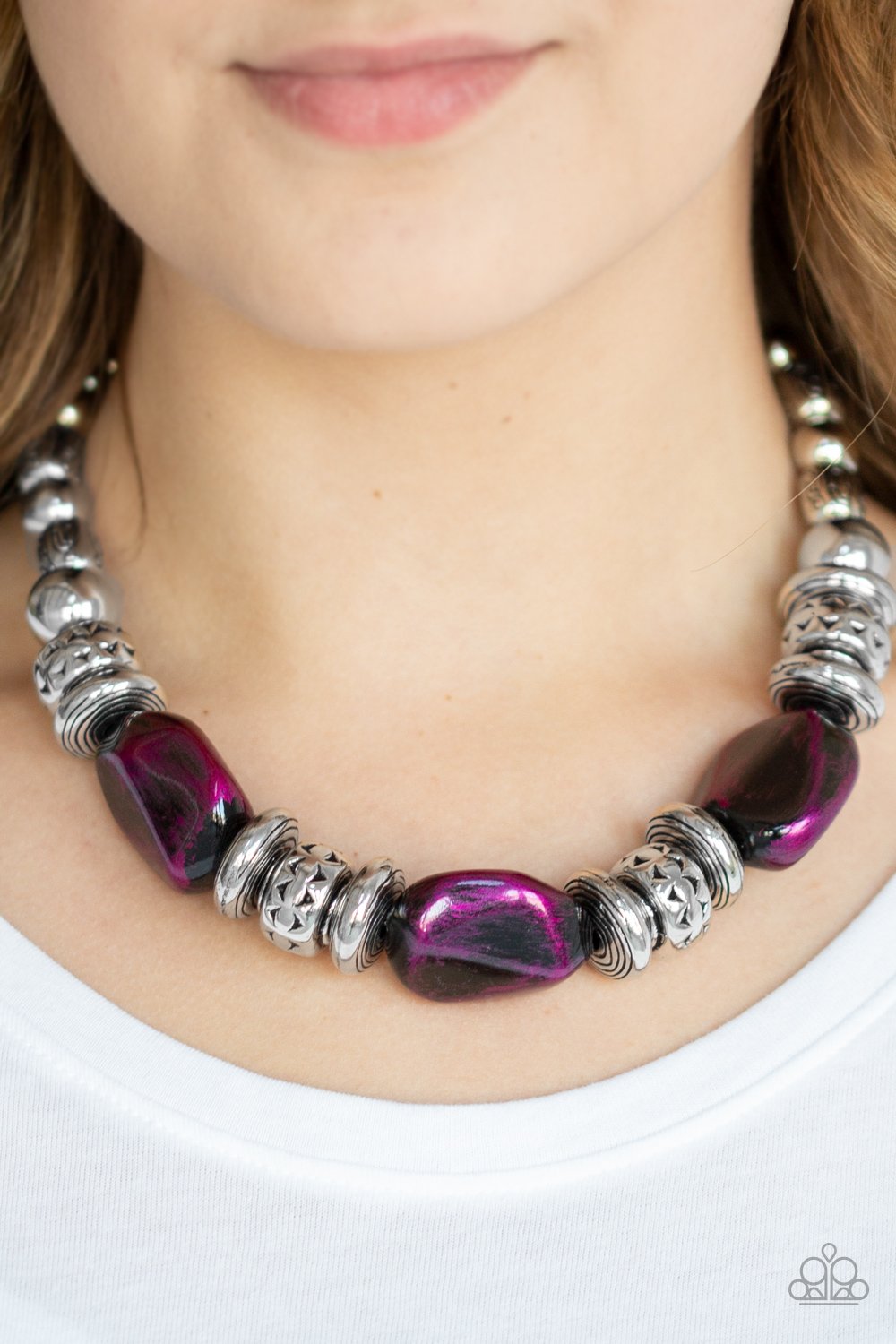 Colorfully Confident - purple - Paparazzi necklace