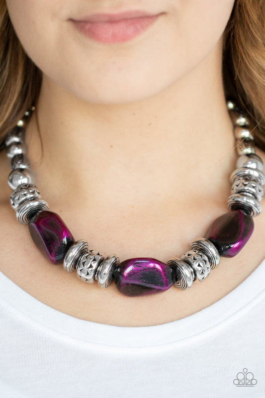 Colorfully Confident - purple - Paparazzi necklace