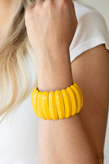 Colorfully Congo-yellow-Paparazzi bracelet