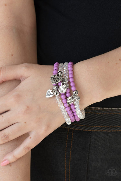 Colorfully Cupid-purple-Paparazzi bracelet