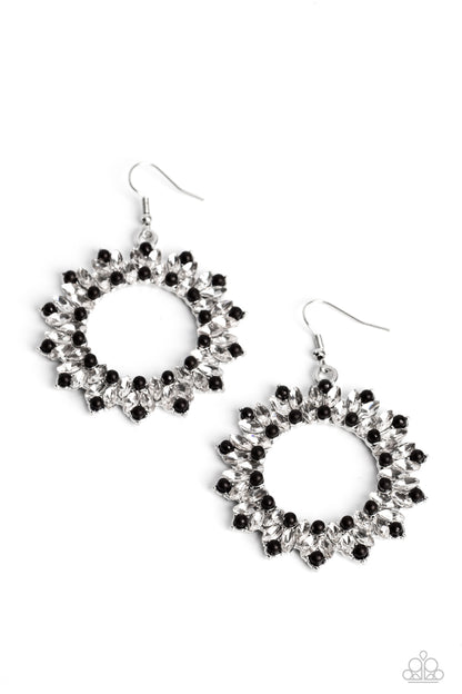 Combustible Couture - black - Paparazzi earrings