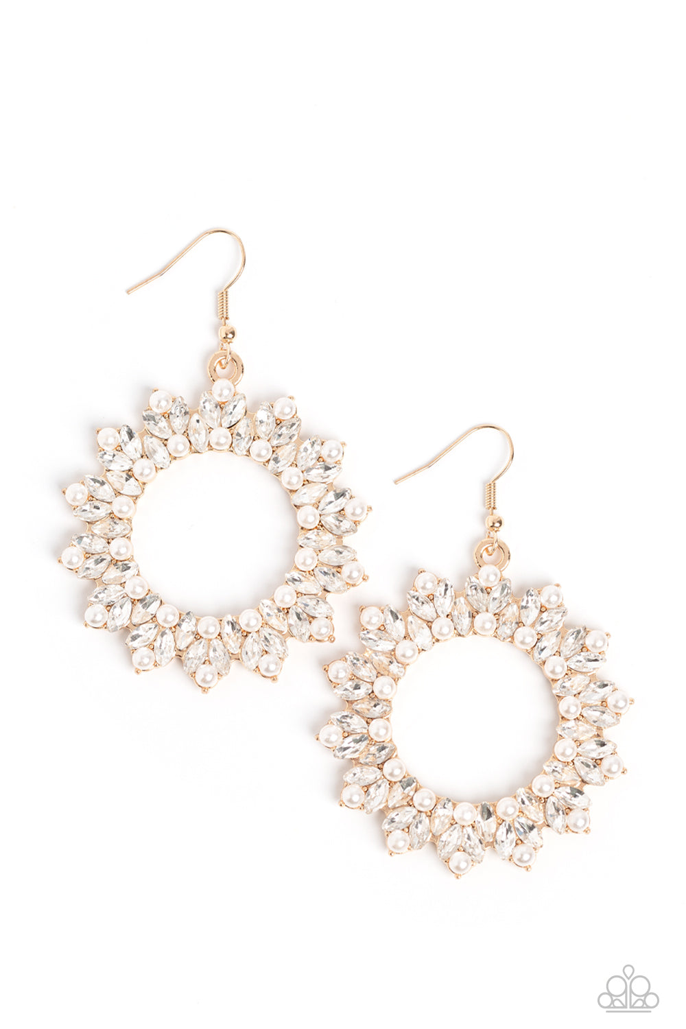 Combustible Couture - gold - Paparazzi earrings