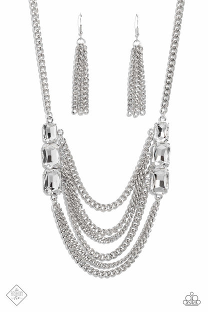 Come CHAIN or Shine - white - Paparazzi necklace