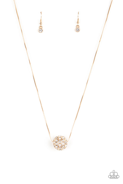 Come Out of Your BOMBSHELL - gold - Paparazzi necklace