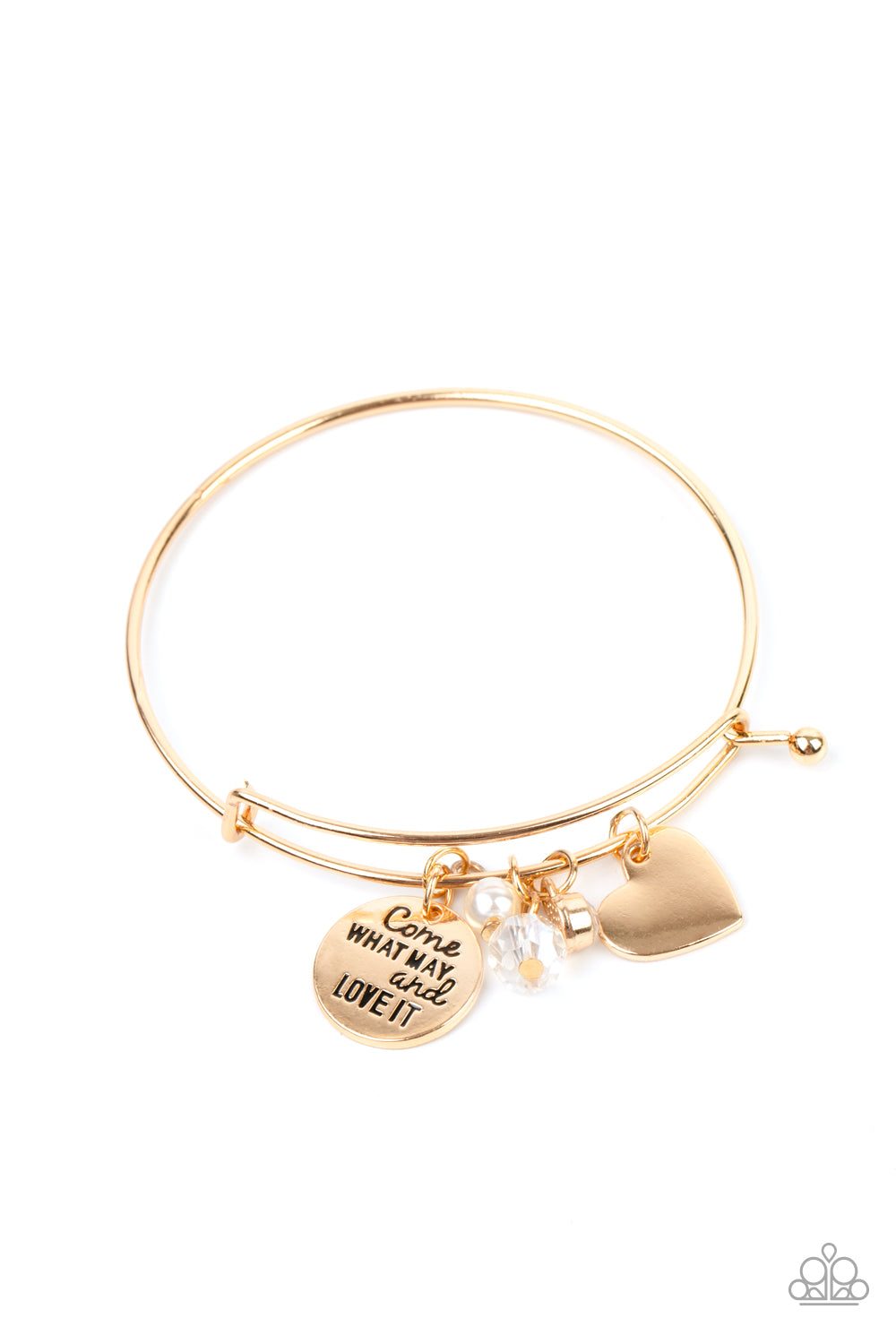 Come What May and Love It - gold - Paparazzi bracelet