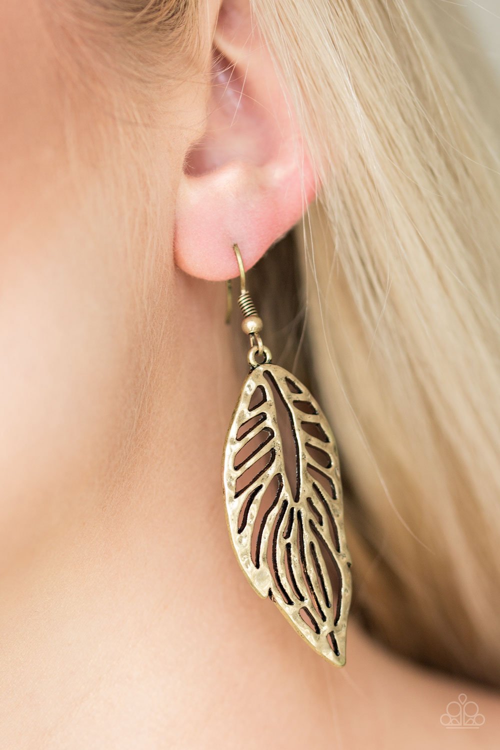 Come Home To Roost - brass - Paparazzi earrings