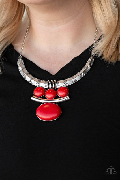 Commander In CHIEFETTE-red-Paparazzi necklace