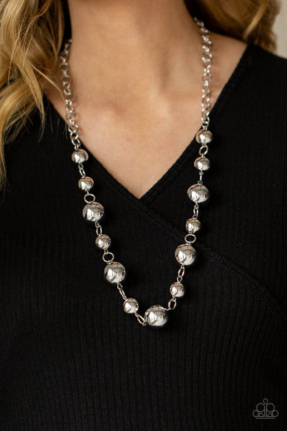 Commanding Composure - silver - Paparazzi necklace