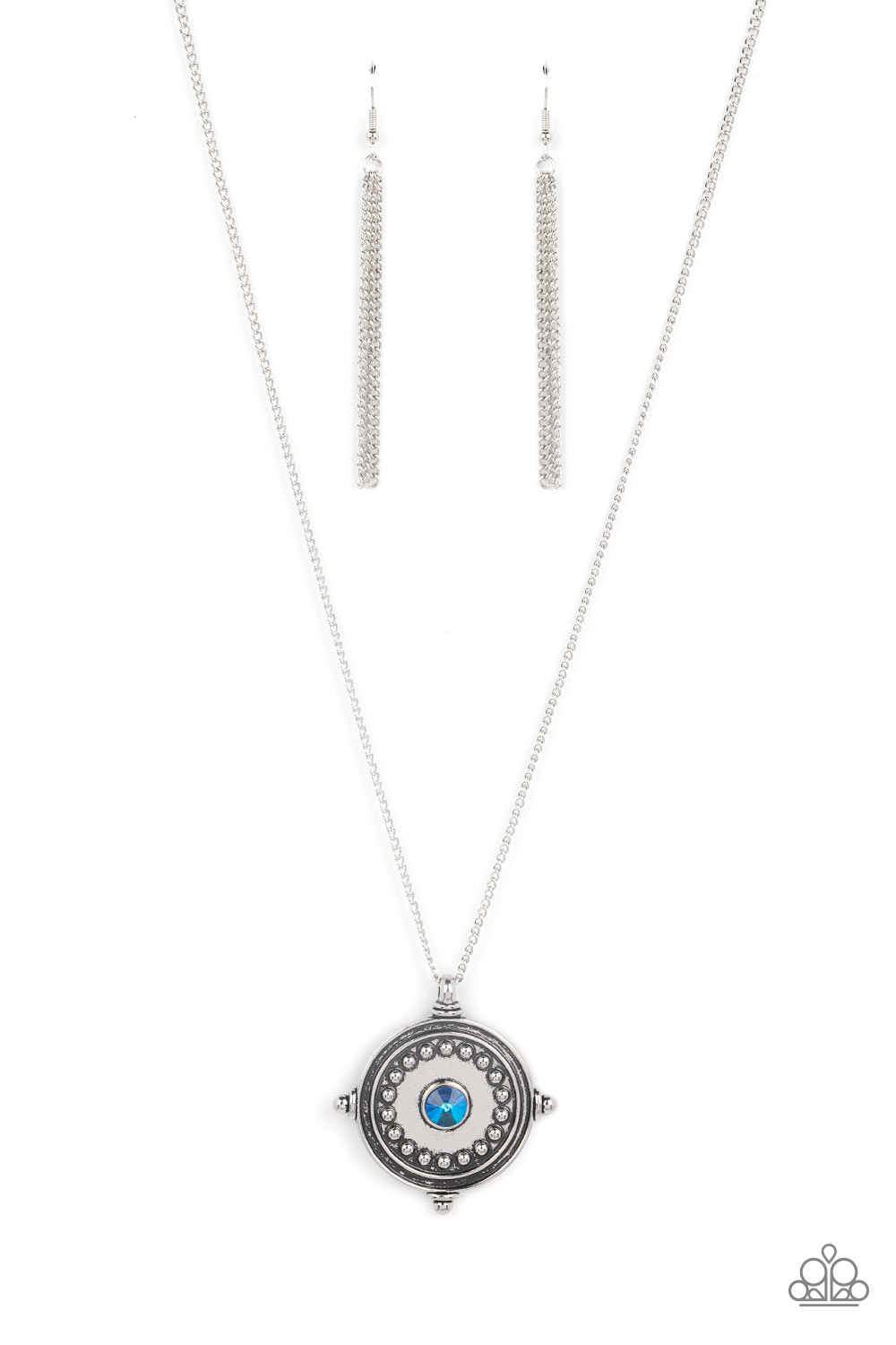 Compass Composure - blue - Paparazzi necklace