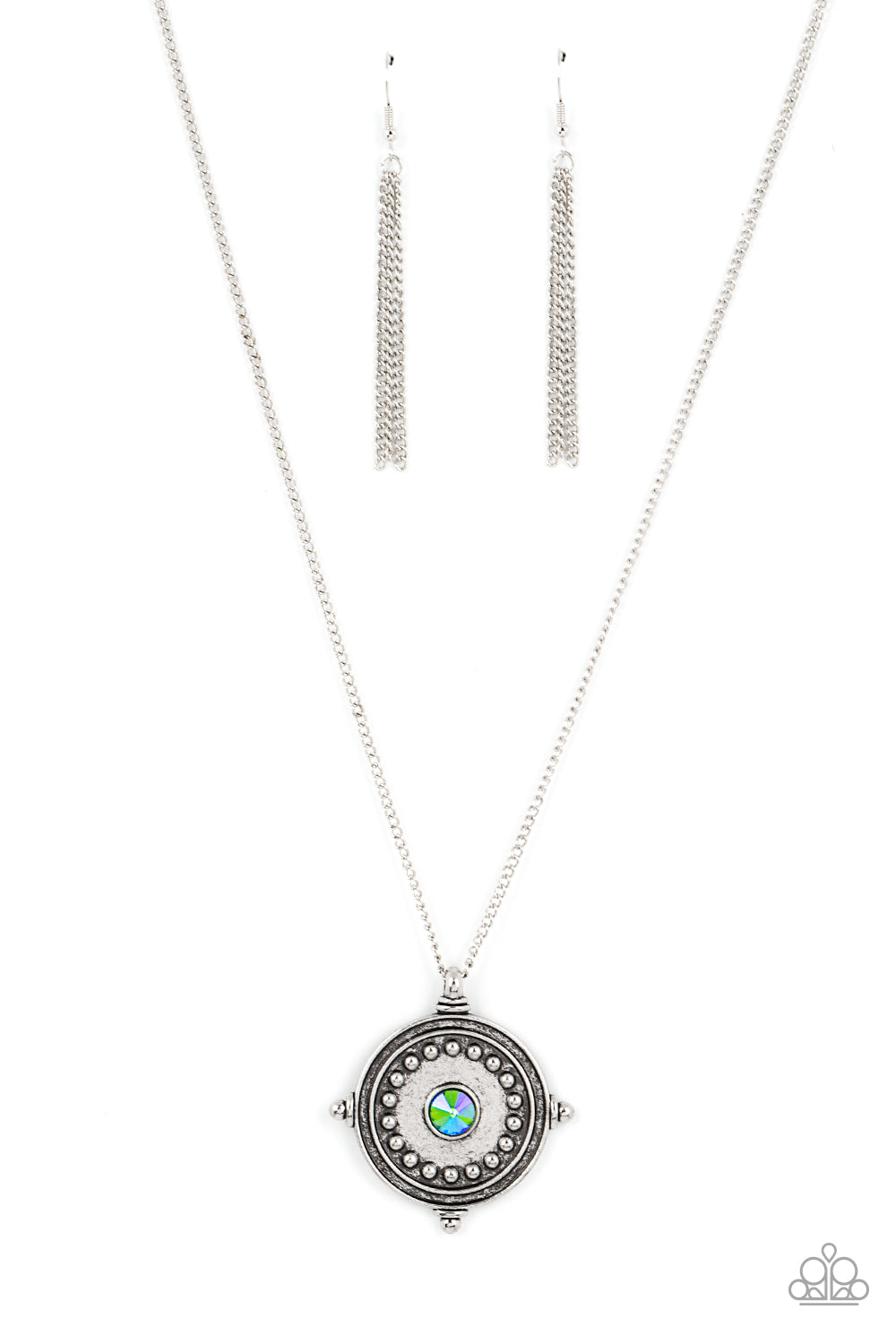 Compass Composure - green - Paparazzi necklace