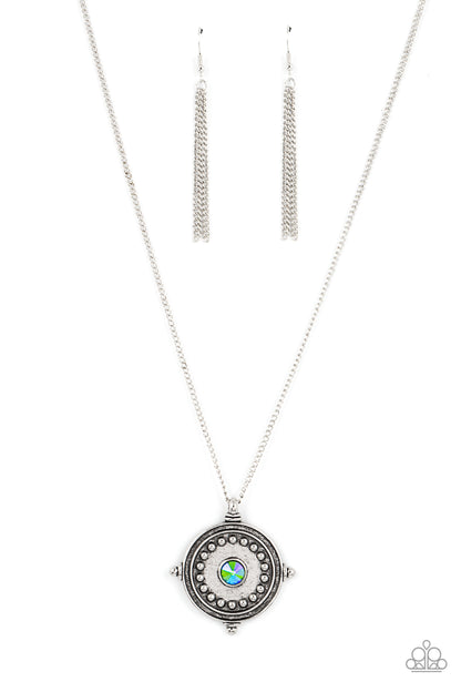 Compass Composure - green - Paparazzi necklace