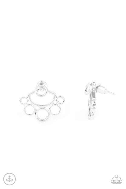 Completely Surrounded - silver - Paparazzi earrings