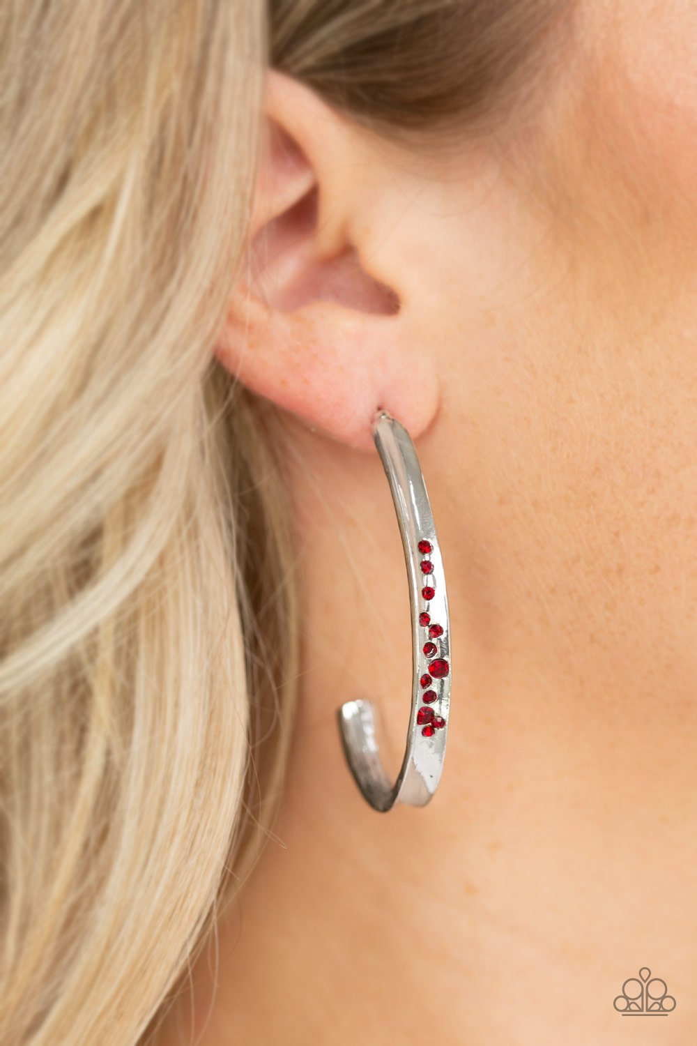 Completely Hooked - red - Paparazzi earrings