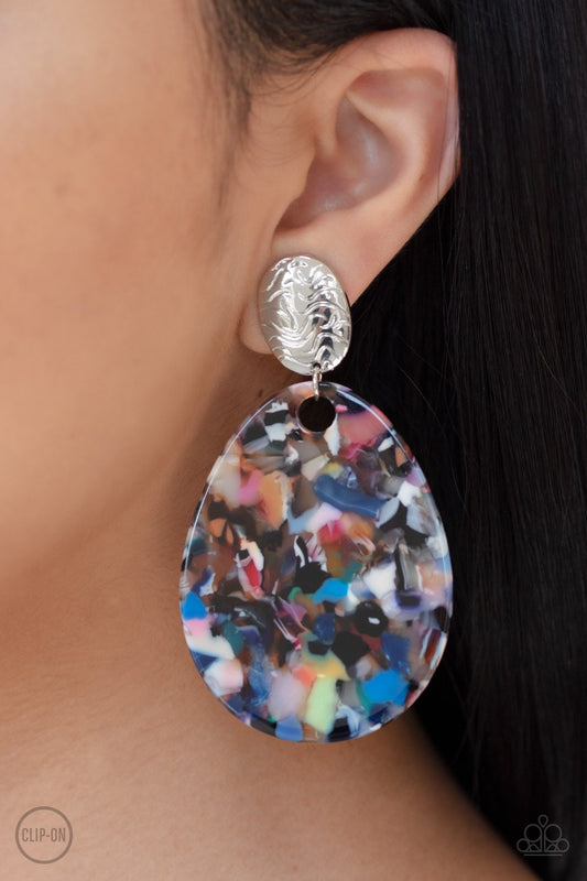 Confetti Collage - multi - Paparazzi CLIP ON earrings