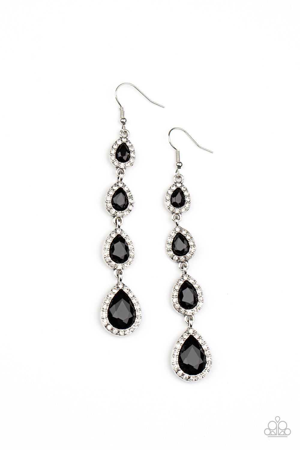 Confidently Classy - black - Paparazzi earrings