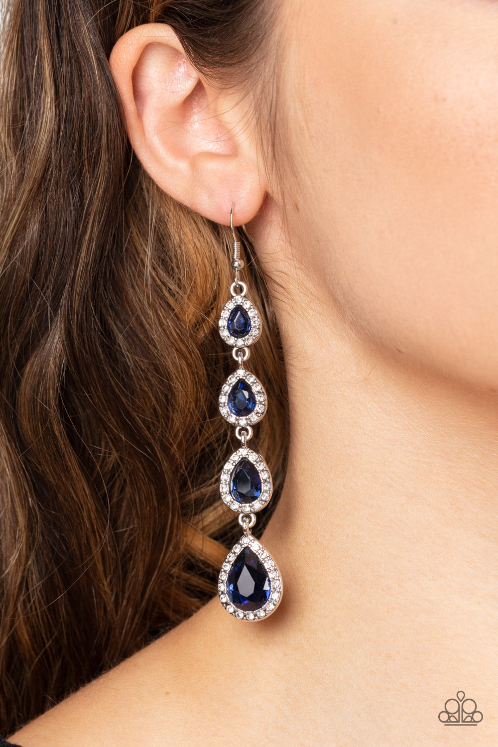 Confidently Classy - blue - Paparazzi earrings