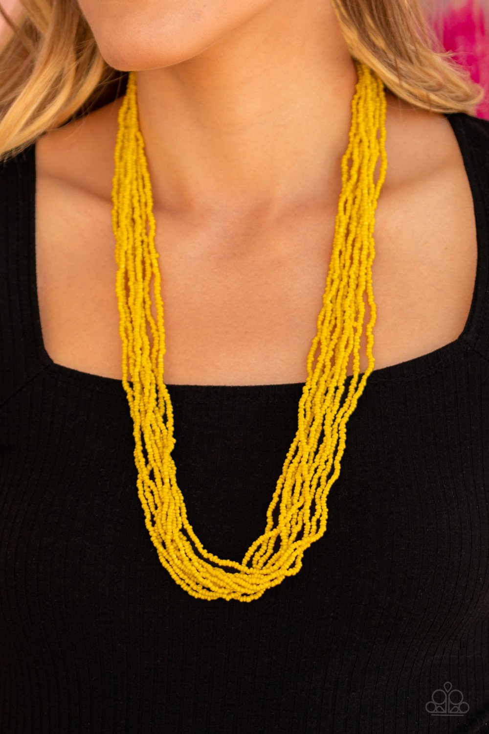 Congo Colada-yellow-Paparazzi necklace