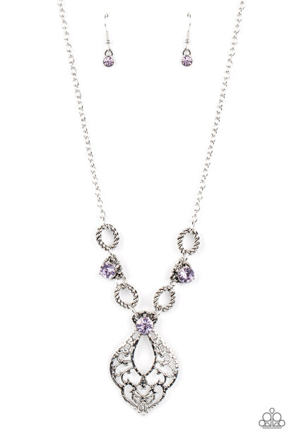 Contemporary Connections - purple - Paparazzi necklace