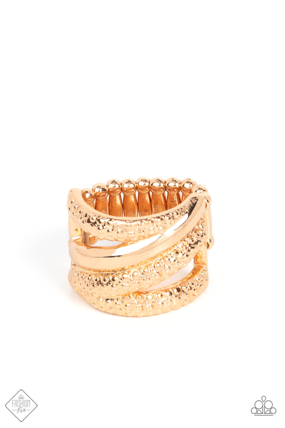 Contemporary Convergence - gold - Paparazzi ring