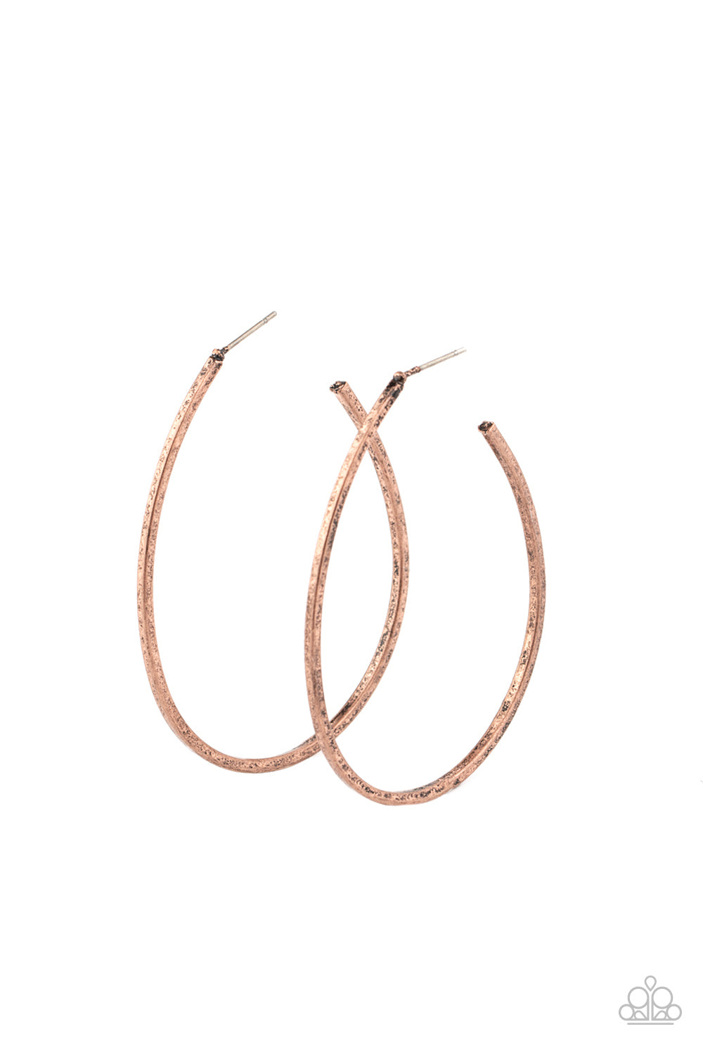 Cool Curves - copper - Paparazzi earrings