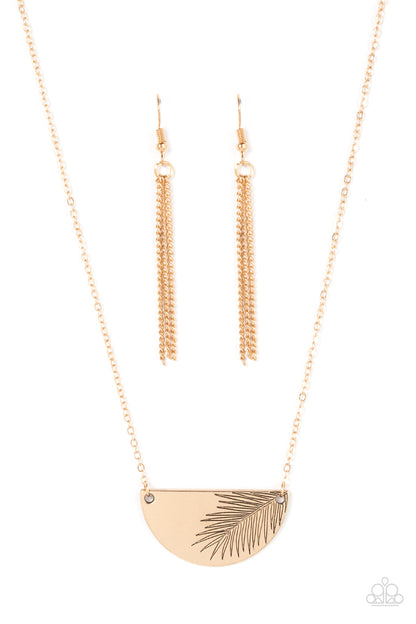 Cool, PALM, and Collected - gold - Paparazzi necklace