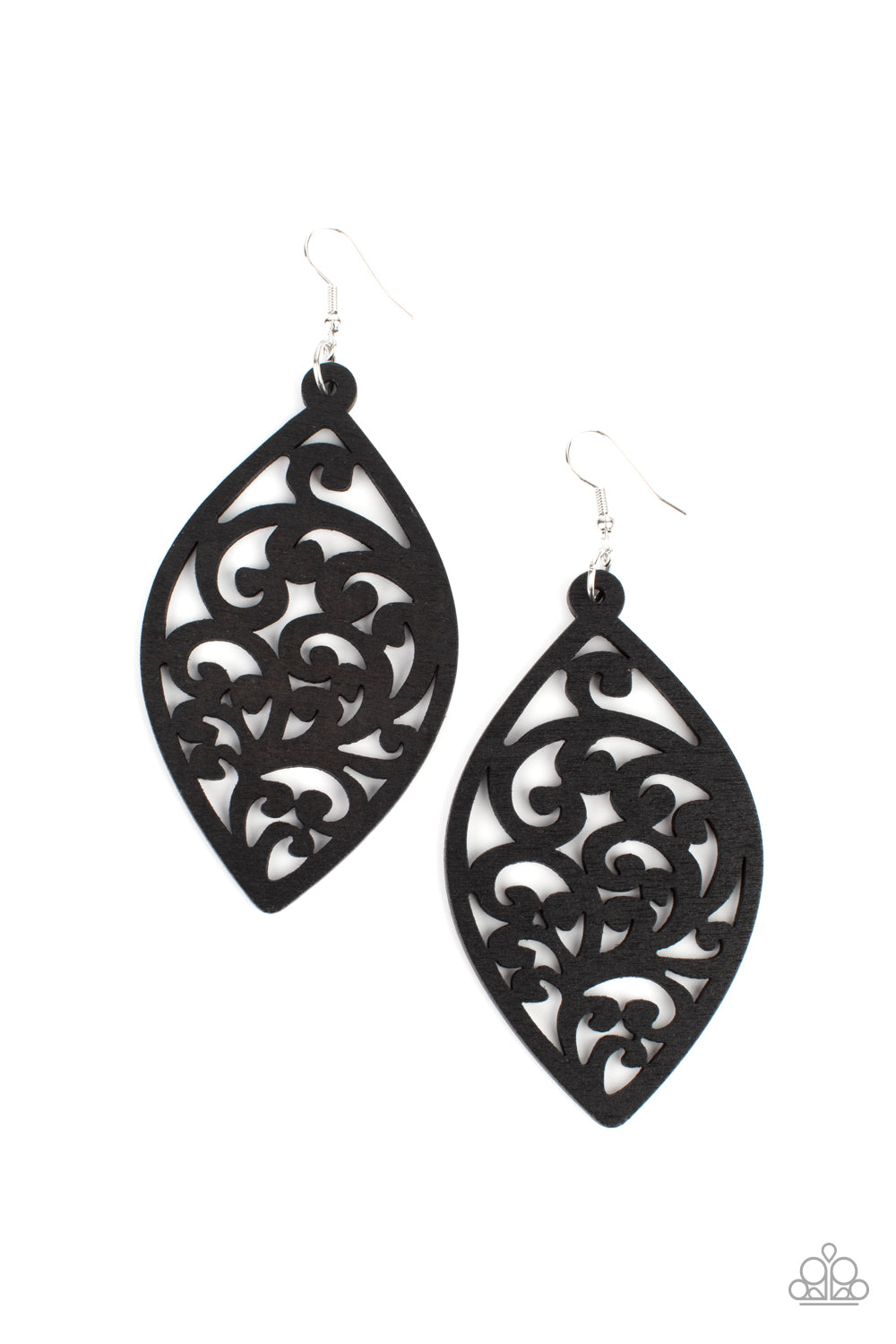 Coral Garden - black - Paparazzi earrings