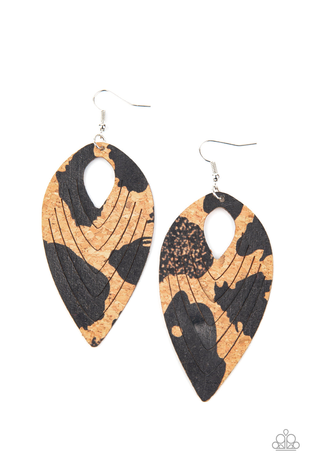 Cork Cabana - black - Paparazzi earrings