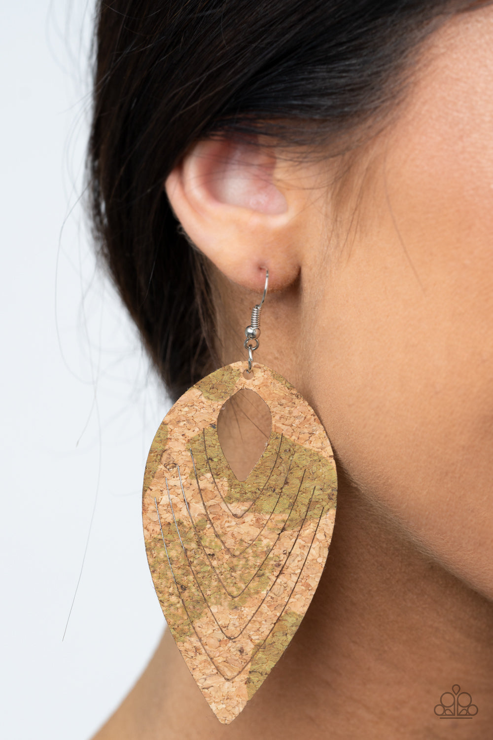 Cork Cabana - green - Paparazzi earrings