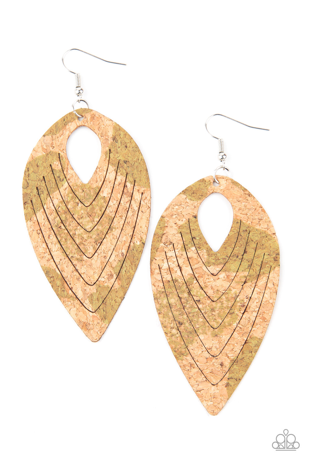 Cork Cabana - green - Paparazzi earrings