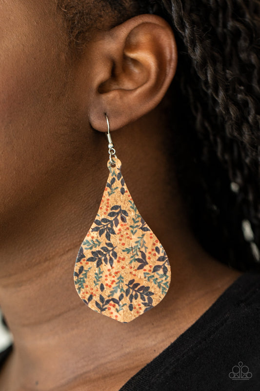 Cork Coast - multi (leaf) - Paparazzi earrings