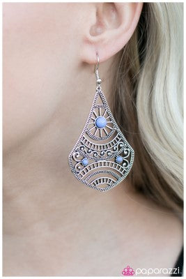Corolla Sunrise - Blue - Paparazzi earrings
