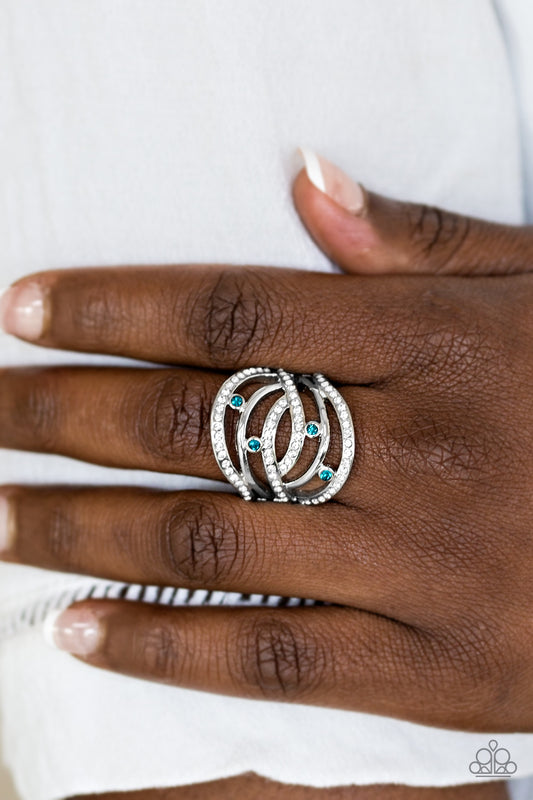 Cosmic Compass - blue - Paparazzi ring
