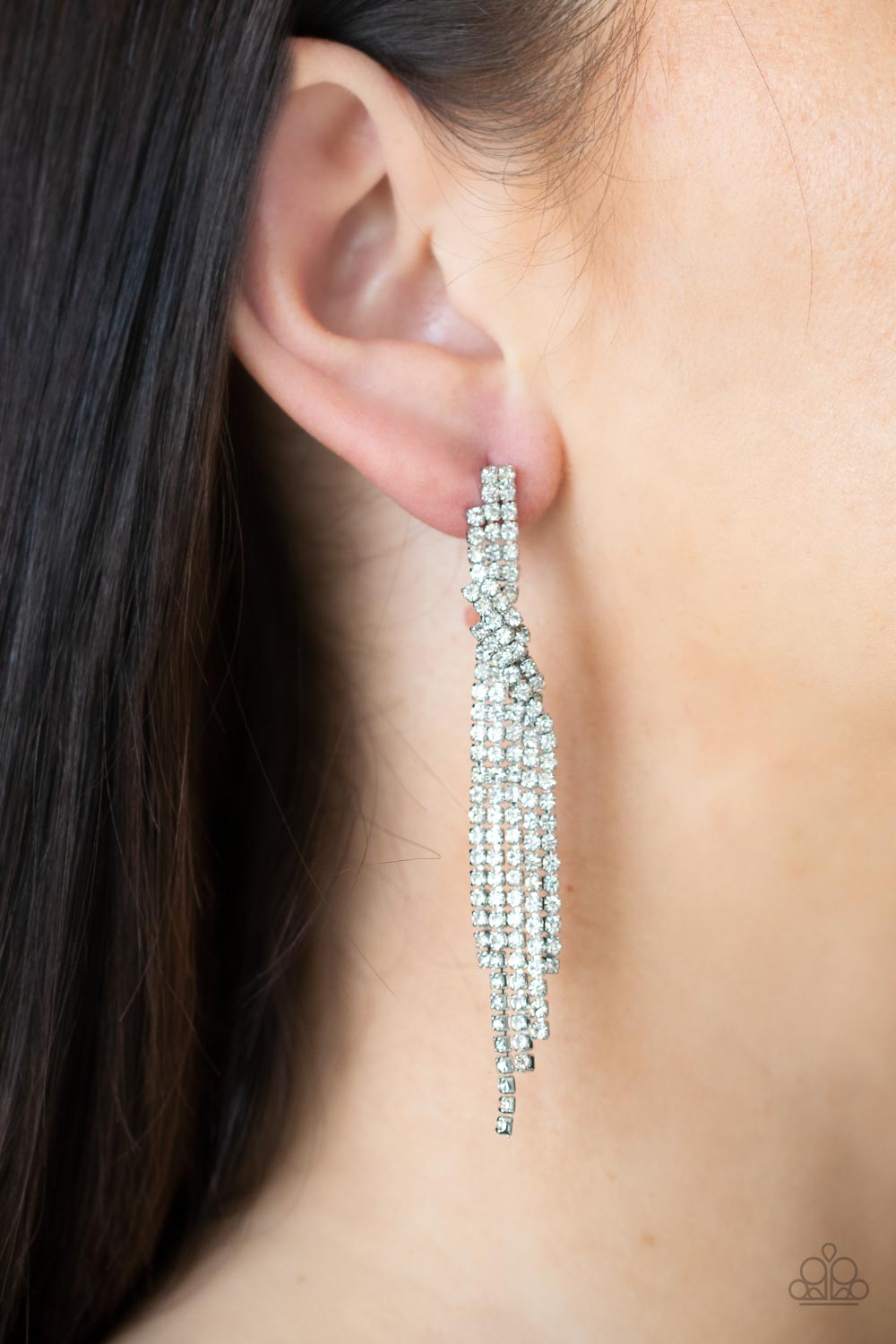 Cosmic Candescence - white - Paparazzi earrings