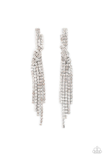 Cosmic Candescence - white - Paparazzi earrings