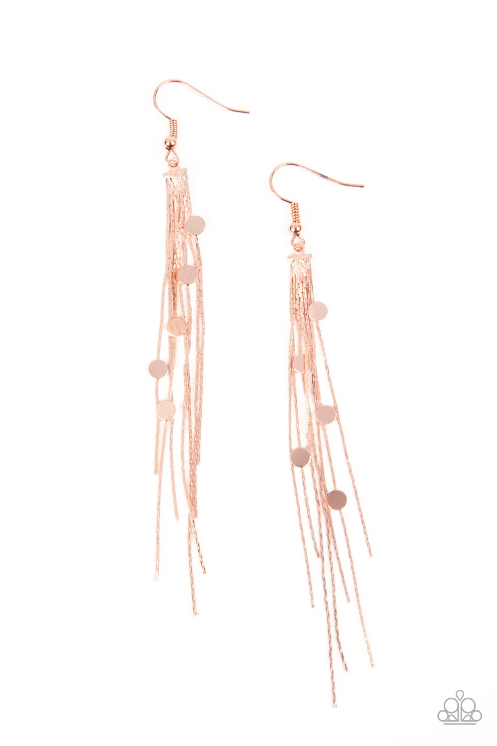 Cosmic Cascade - copper - Paparazzi earrings