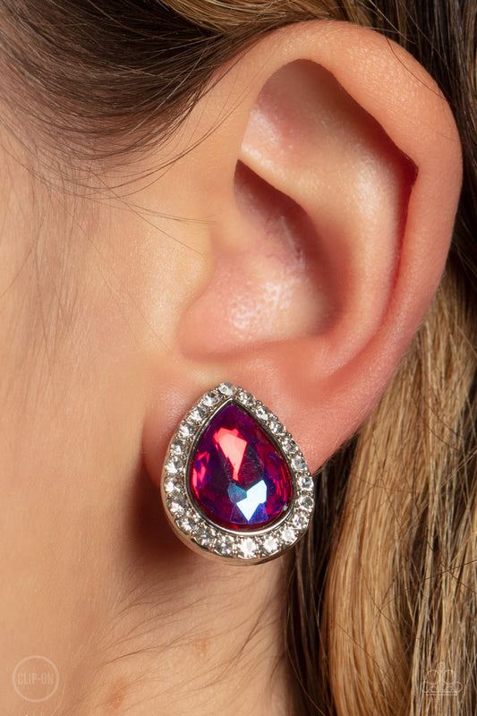 Cosmic Castles - pink - Paparazzi CLIP ON earrings