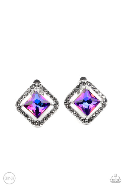 Cosmic Catwalk - purple - Paparazzi CLIP ON earrings