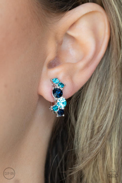 Cosmic Celebration - blue - Paparazzi CLIP ON earrings