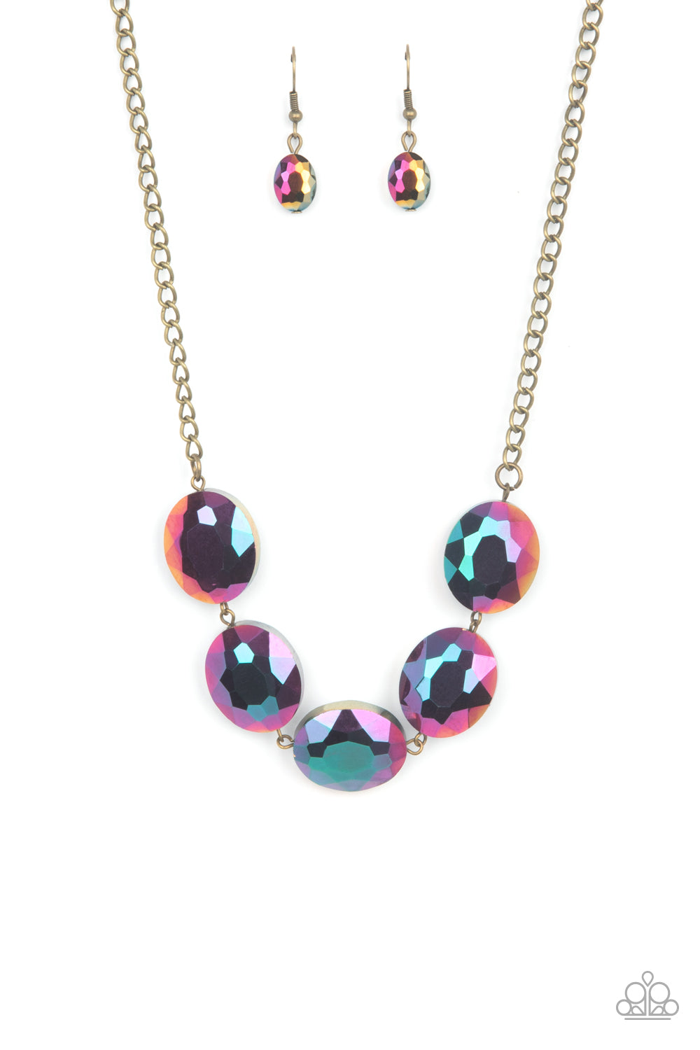 Cosmic Closeup - brass - Paparazzi necklace