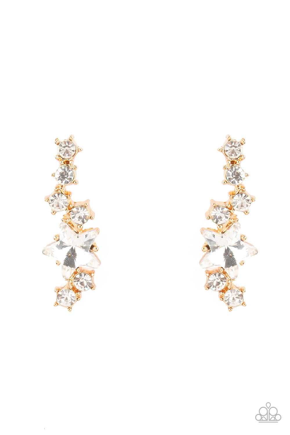 Cosmic Combustion - gold - Paparazzi earrings