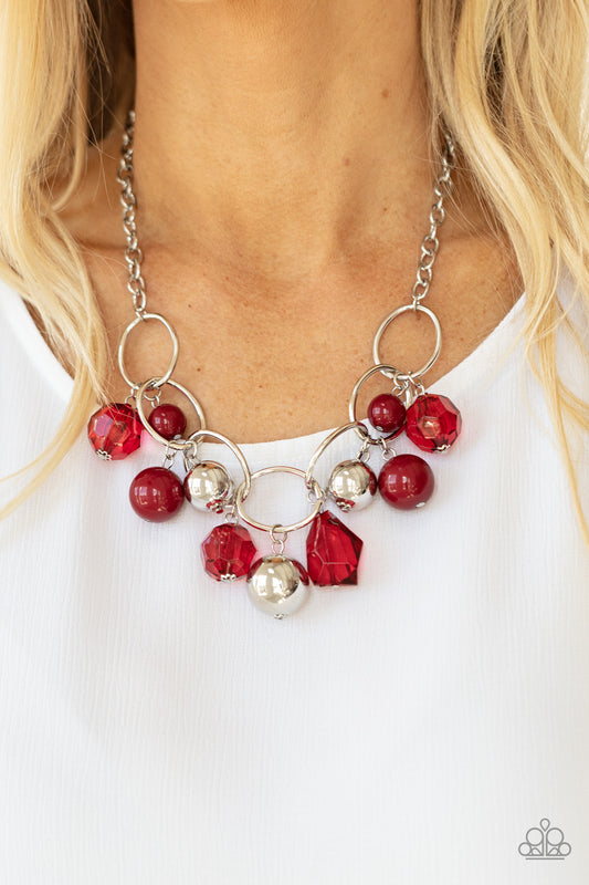 Cosmic Getaway - red - Paparazzi necklace