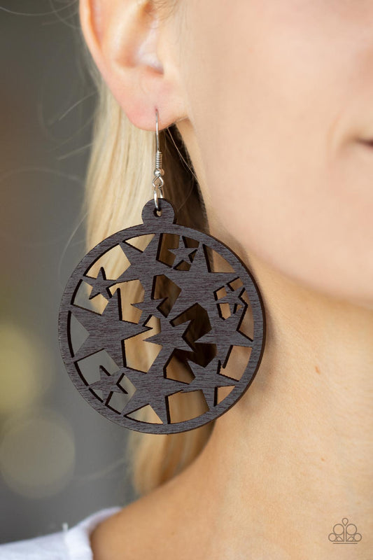 Cosmic Paradise - brown - Paparazzi earrings