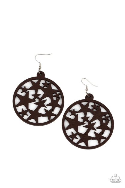 Cosmic Paradise - brown - Paparazzi earrings